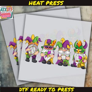 Mardi Gras DTF, Mardi Gras DTF Transfer, Ready to Press DTF Transfer, Iron on Decal, Direct to Film Transfer