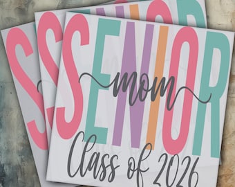 Clase de Último Año 2026 (DTF), Último Año 2026 (DTF), Mamá de Último Año (DTF), Transferencia DTF lista para imprimir, Calcomanía termoadhesiva, Transferencia directa a película, Envío rápido