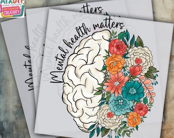 Mental Health Matters DTF, Mental Health DTF,  Ready to Press DTF Transfer, Iron on Decal, Direct to Film TransferRoo