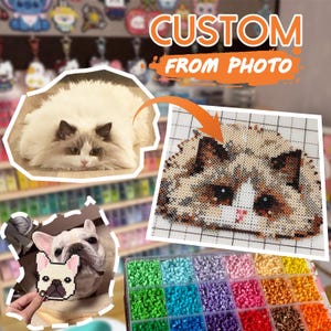 Custom Fuse Bead Pattern – Photo to Pixel Art Perler Tutorial (Digital PDF)