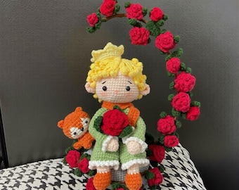 Wzór szydełkowy Mały Książę Amigurumi | Cyfrowy PDF | W zestawie lis i róża