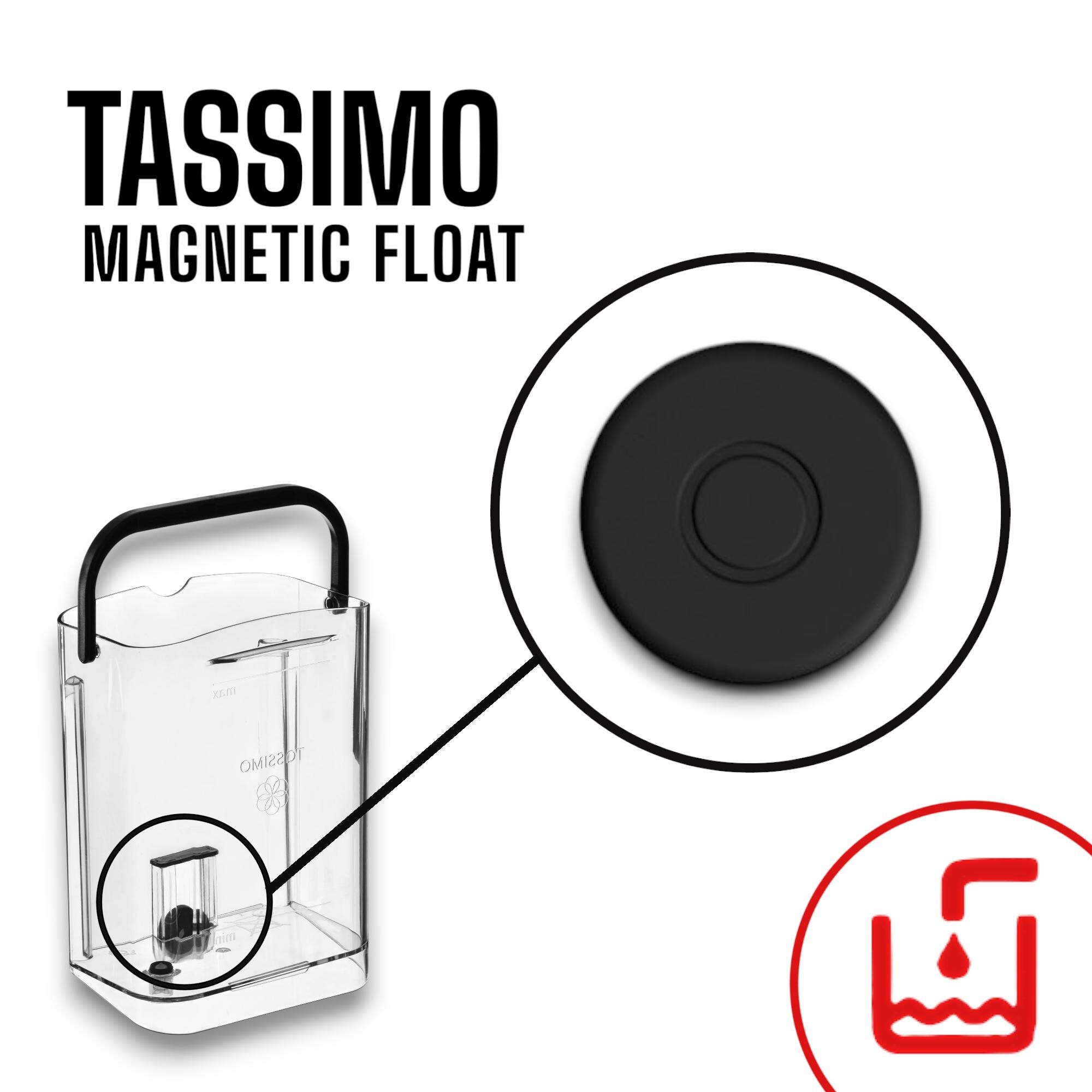 Flotteur Magnétique Pour Réservoir D'Eau Tassimo - Pièce De Rechange Compatible Bosch, TAS40, TAS1202, Vivy, Happy
