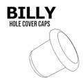 Hole covers for IKEA Billy bookcase