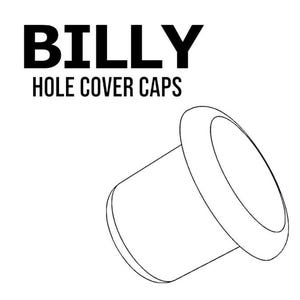 Hole covers for IKEA Billy bookcase