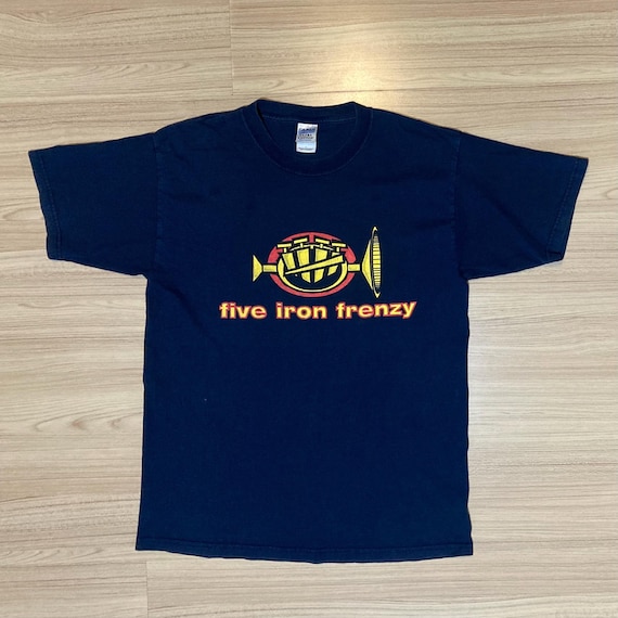 90s ビンテージ FIVE IRON FRENZY スカパンクバンド アニメモチーフ Tシャツ 90s The Insyderz Ska Punk Band Shirt Five Iron Frenzy T- Shirt