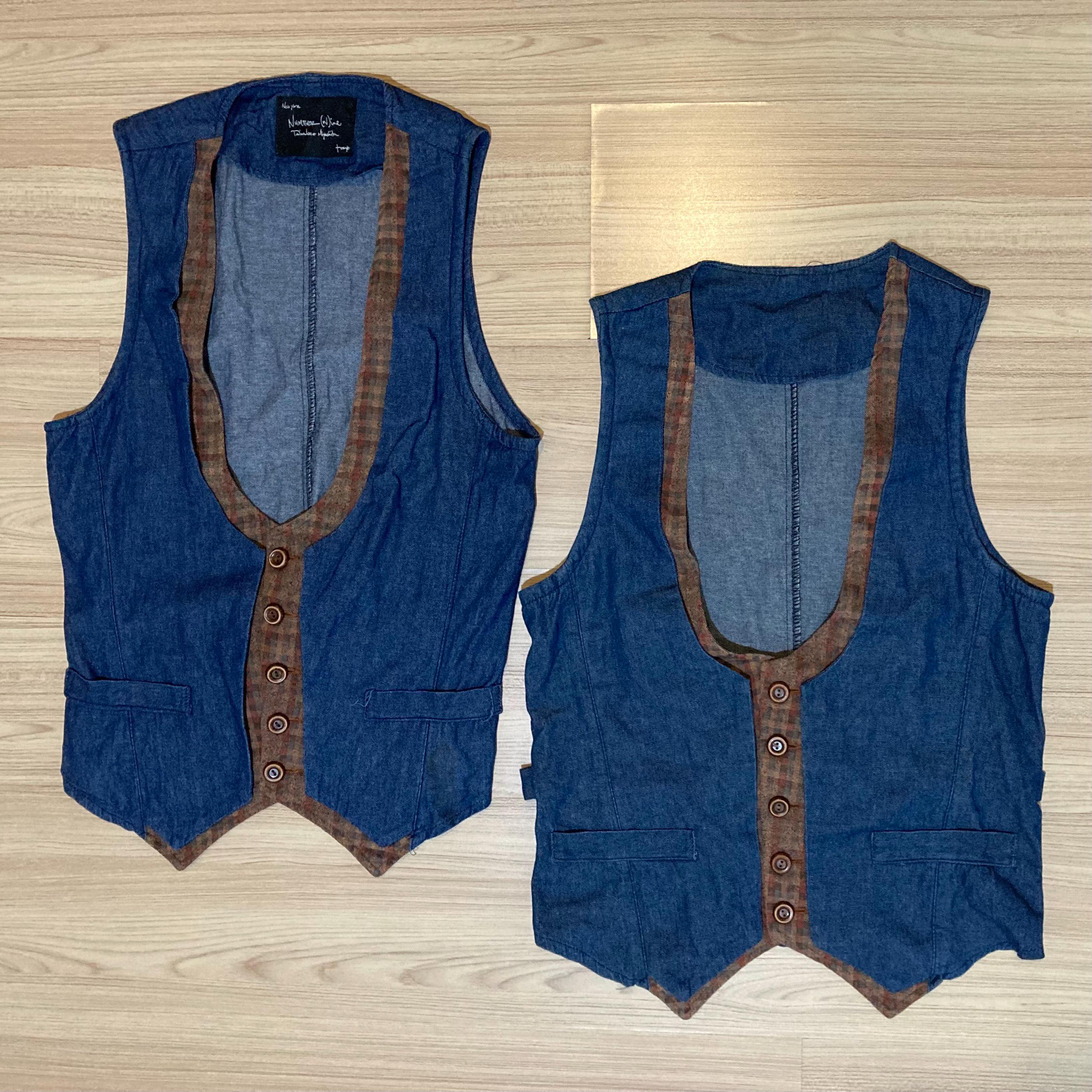 Number Nine Denim Vest - Japanese Designer - Takahiro Miyashita