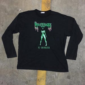 Camiseta vintage Y2K Massacre: turnê europeia reanimada de 2007, tamanho 2XL / Old School Death Metal Earache Records