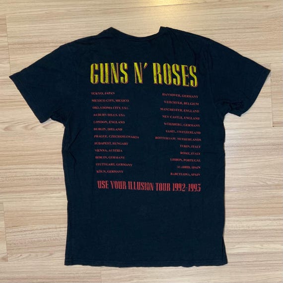 Vintage Guns N Roses Use Your Illusion Tour T-shirt - Size M - Etsy