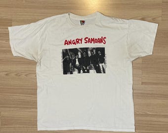 vintage Angry Samoans Tee - 80er Jahre Punk Band - Weißes T-Shirt - Größe XL