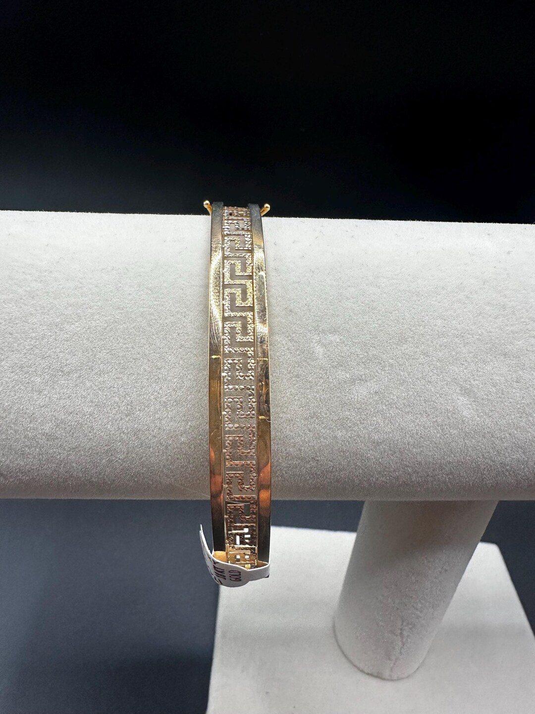 18k Italian Gold, Greek Design Bangle Bracelet - Etsy