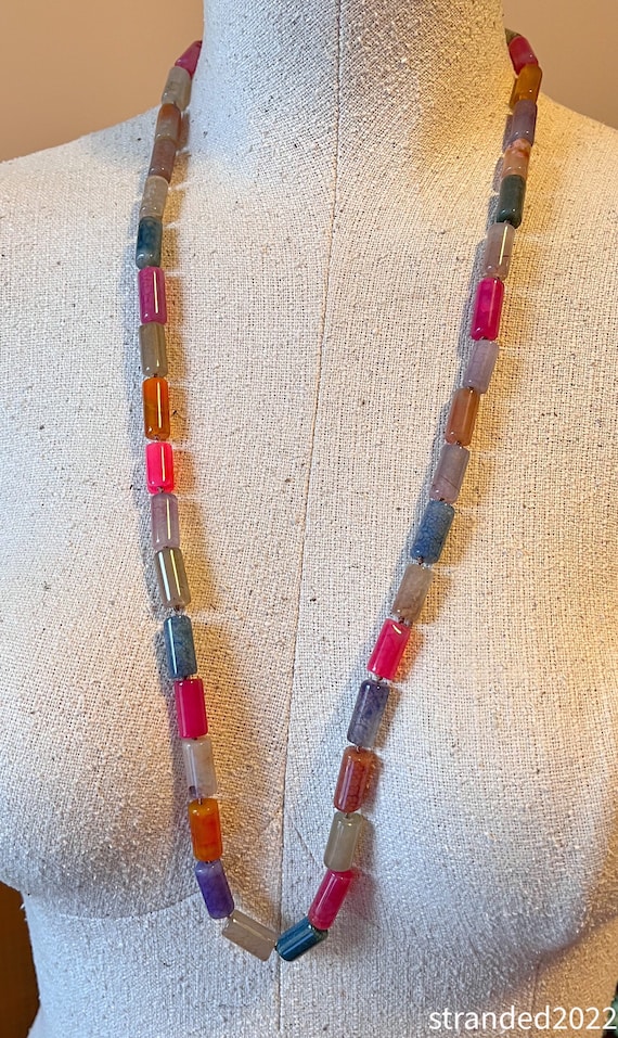 Agate Tube Necklace