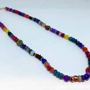 Mixed Gemstone and Glass Necklace