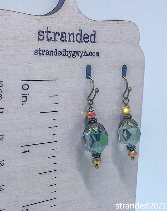 Vintage Glass Dangle Earrings