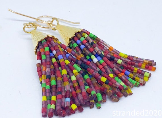 Multicolor Tassel Earrings