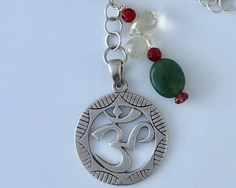 Silver Om Necklace