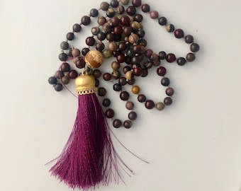 Mala Brown Jasper Necklace