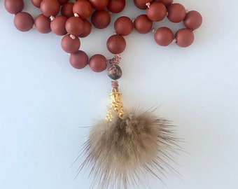 Mala Frosted Red Jasper 2