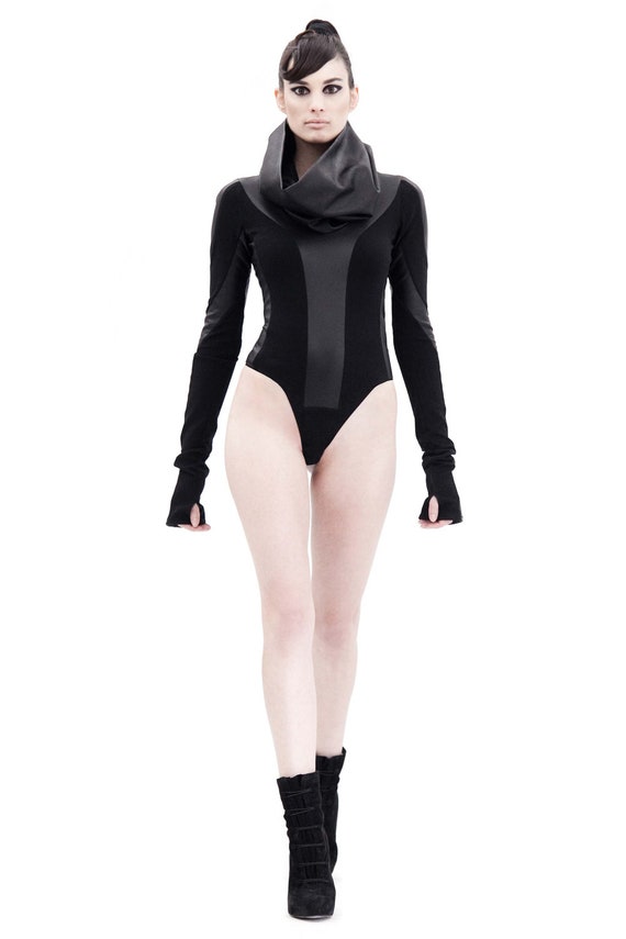 Items similar to Leather Bodysuit on Etsy