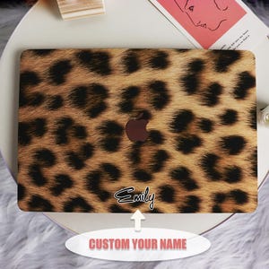 Leopard Print New Pro Mac Protective Case Personalized Name For Macbook Air11/13 Pro13/14/15/16 Apple Laptop 2025 2024 2023 Macbook Cover