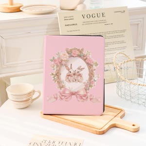 Pink Bow Bunny iPad Case, iPad Air 13&#39;&#39; iPad 11 A16 2025 iPad Pro 12.9&#39;&#39; 2021 iPad Pro Case iPad mini 6, iPad 9/8,10.2&quot;,iPad Air Cover 2025
