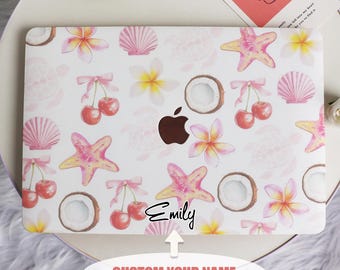 Pink  Elements Collage New Mac Protective Case Personalized Name For Macbook Air 11/13/15,Pro14/15/16 Apple Laptop 2025 2024 Macbook Cover