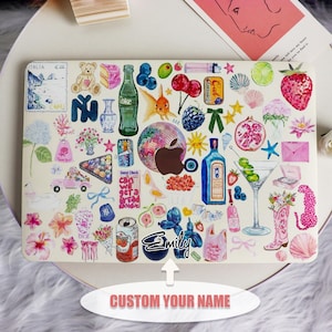 Colorful Collage New Pro Mac Protective Case Personalized Name For Macbook Air11/13 Pro13/14/15/16 Apple Laptop 2025 2024 2023 Macbook Cover