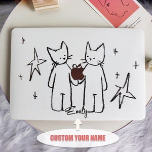 Cat friends New Pro Mac Protective Case Personalized Name For Macbook Air11/13 Pro13/14/15/16 Apple Laptop 2025 2024 2023 Macbook Cover