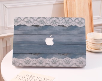 Lace Wood Grain New Pro Mac Protective Case Personalized Name For Macbook Air11/13 Pro13/14/15/16 Apple Laptop 2025 2024 2023 Macbook Cover
