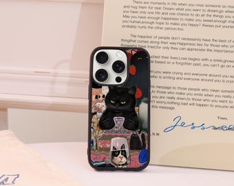 Funda para iPhone con diseño de gatitos para iPhone 16, 15, 14, 13, 12 Pro Max Plus, Mini, iPhone 13, 12, 11, X, XS, XR, SE, 2025, nueva funda para teléfono móvil