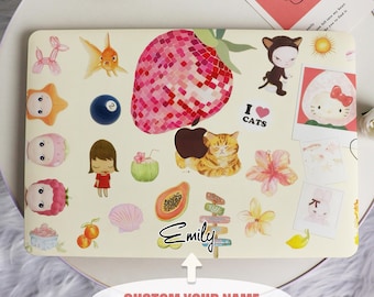 Cute and Quirky Collage New Mac Protective Case Personalized Name For Macbook Air 13/15 Pro14/15/16 Apple Laptop 2025 2024 Macbook Cover