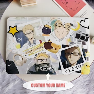 Haikyuu Cartoon New Mac étui de protection nom personnalisé pour Macbook Air 13/11/15, Pro14/15/16 Apple Laptop 2025 2024 Housse Macbook