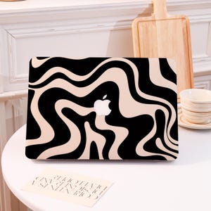 Black And White New Pro Mac Protective Case Personalized Name For Macbook Air11/13 Pro13/14/15/16 Apple Laptop 2025 2024 2023 Macbook Cover