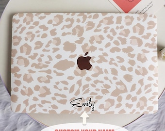 Leopard Muster neue Pro Mac Schutzhülle Personalisierter Name für MacBook Air11/13 Pro13/14/15/16 Apple Laptop 2025 2024 2023 Macbook Cover