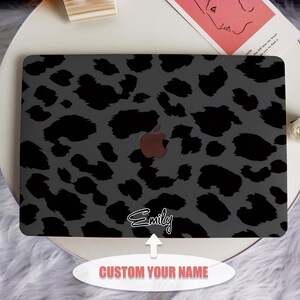 Leopard Print New Pro Mac Protective Case Personalized Name For Macbook Air11/13 Pro13/14/15/16 Apple Laptop 2025 2024 2023 Macbook Cover
