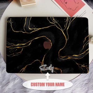 Black Art Lava New Pro Mac Protective Case Personalized Name For Macbook Air 11/13 Pro13/14/15/16 Apple Laptop 2025 2024 2023 Macbook Cover