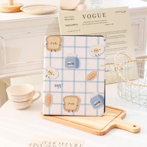 Frühstück Grid iPad Hülle, iPad Air 13&#39;&#39;, iPad 11, A16, 2025, iPad Pro 12,9&#39;&#39;, 2021, iPad Pro Case, iPad mini 6, iPad 9/8,10.2,, iPad Air