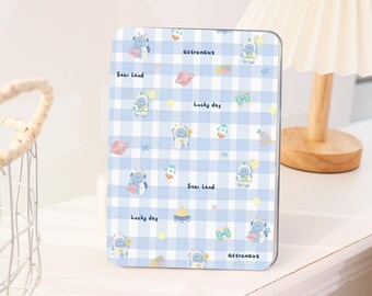 Blue Plaid Kindle Personalized For Case Paperwhite 1/2/3/4, Paperwhite Case, Paperwhite "6", Kindle 2024/2025, Kindle Paperwhite Cover
