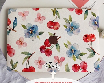 Kirschblumen New Pro Mac Schutzhülle Personalisierter Name für MacBook Air 11/13 Pro 13/14/15/16 Apple Laptop 2025 2024 2023 Macbook Cover