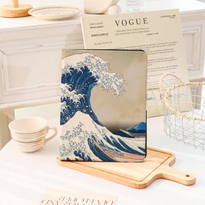 Kanagawa Beach iPad Hülle, iPad Air 13&#39;&#39;, iPad 11, A16, 2025, iPad Pro 12,9&#39;&#39;, 2021, iPad Pro Case, iPad mini 6, iPad 9/8,10.2,,iPad Air Cover 2025