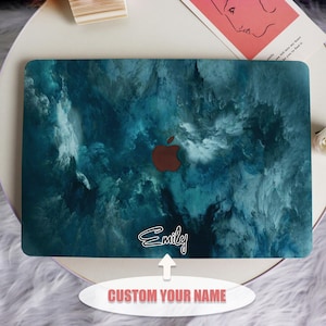 Dark Blue Aesthetic New Pro Mac Protective Case Personalized Name For Macbook Air 11/13 Pro13/14/15/16 Apple Laptop 2022 2021 Macbook Cover