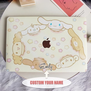 Cartoon Cinnamoroll New Mac Protective Case Personalized Name For Macbook Air 11/13/15,Pro14/15/16 Apple Laptop 2025 2024 Macbook Cover