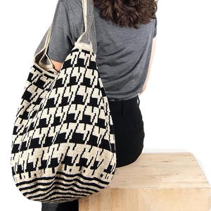 Wayuu Tote Bag Handmade kolumbianische Mochila häkeln Exklusives Design Shopper für den täglichen Gebrauch Lebendige Langlebig Einzigartige Handwerkskunst
