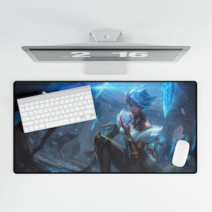 Gaming Desk Mat, Irelia Design, Mouse Pad for Gamers, LOL, League of Legends - Desk Blotter, Extended Mousepad, Gaming Accessories, Desk