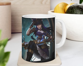 Caitlyn LOL Art Ceramic Mug – Mystical Clockwork Adventure