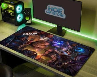 Braum Campfire League of Legends Desk Mat | Gaming Mouse Pad