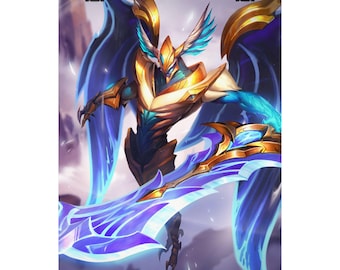Fantasy Warrior Matte Vertical Posters - Aatrox Heroic Wall Art, Gamer Decor, Cool Bedroom or Office Decor, Gift for Fans, Unique Art Prints
