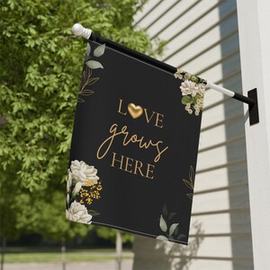 Garden and House Flag, Spring Garden Flag, Housewarming Gift, Yard Decoration, Welcome Garden Flag, Outdoor Decor, Inspirational Garden Flag