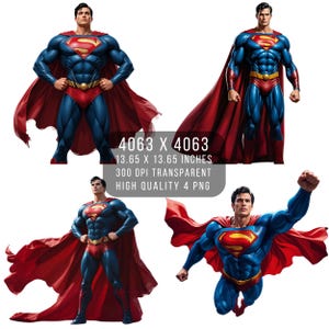4 PNG Man Hero Superhero dc comic fan art Arquivo PNG de design digital para sublimação - Alta resolução - Download PNG digital instantâneo