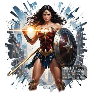 4 PNG W femmes super-héros Fan art Splash et aquarelle PNG W-femme PNG transparent pour téléchargement numérique par sublimation