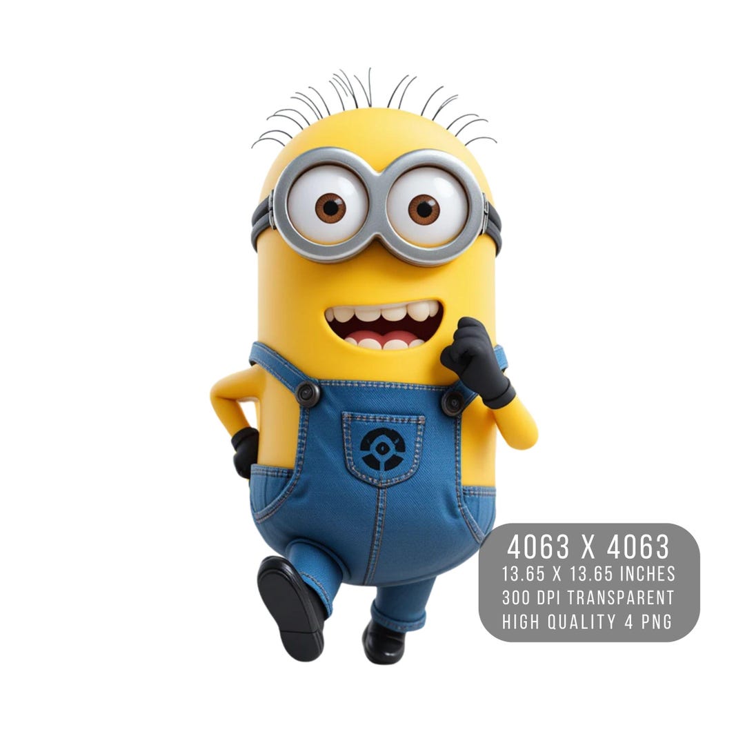 4 PNG Minions From Despicable Me Digital Design PNG File for ...